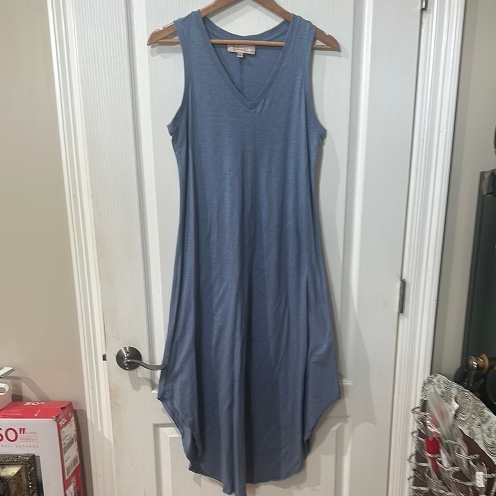 Philosophy, size, small V-neck, sleeveless light blue maxi dress NWOT